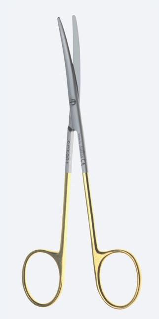 Ножиці, хірургічні, "Metzenbaum-Fino", "Ultra-Cut", вигнуті, тупокінцеві, загальна довжина 200 мм, 8". Бренд - Asanus Medizintechnik Gmb, Німеччина